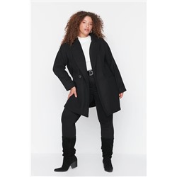 Trendyol Curve Siyah Uzun Oversize Dokuma Kaban TBBAW23DD00004