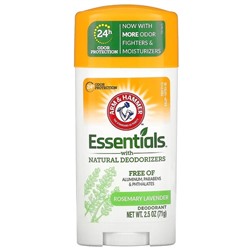Arm & Hammer, Essentials mit natürlichen Desodorierungsmitteln, Deodorant, Fresh, Rosmarin-Lavendel, 71 g (2,5 oz.)