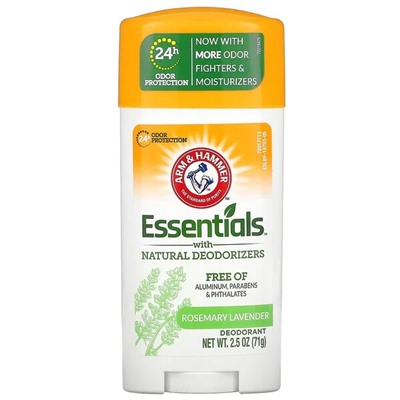 Arm & Hammer, Essentials mit natürlichen Desodorierungsmitteln, Deodorant, Fresh, Rosmarin-Lavendel, 71 g (2,5 oz.)