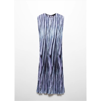 Vestido plisado tie-dye
