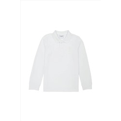 Erkek Çocuk Beyaz Basic Sweatshirt