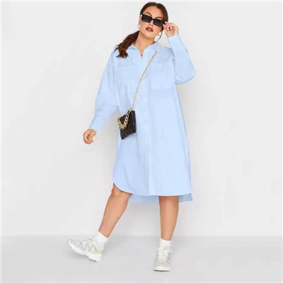 Удлиненная рубашка Plus Size, которую можно носить как платье, так же и под лосины