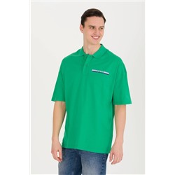 Erkek Yeşil Oversize Polo Yaka Tişört