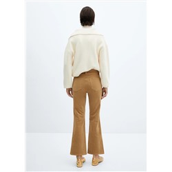 Pantalón flare crop pana
