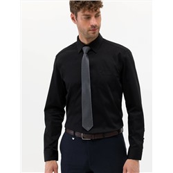 Siyah Regular Fit Uzun Kollu Klasik Gömlek