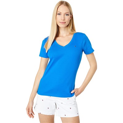 Tommy Hilfiger Short Sleeve V-Neck Flag Tee