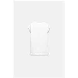 V-NECK COTTON T-SHIRT