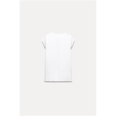V-NECK COTTON T-SHIRT