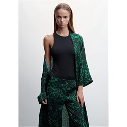 Pantalón fluido animal print -  Mujer | MANGO OUTLET Melilla