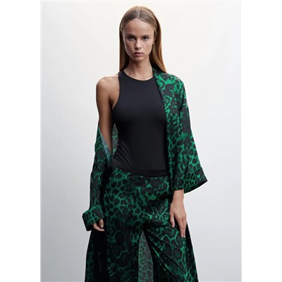 Pantalón fluido animal print -  Mujer | MANGO OUTLET Melilla