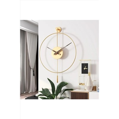 MetaQuartz Aksesuar 40 Cm Gold Tiktok - Ceviz 18 Akrep Yelkovan , Modern Dekoratif Metal Duvar Saati Metaxxx40Gold