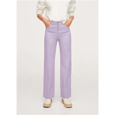Pantalón recto franela -  Mujer | MANGO OUTLET Melilla