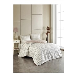 üntaş Life Çifttaraflı S.kahve Ekose 200x220çift Kişilik Nevresimseti Çiftrfs.khvekseset (çarşafyok) TYC00779190772