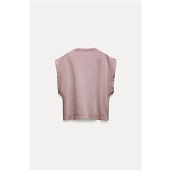 FADED-EFFECT HEAVY COTTON T-SHIRT