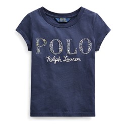 GIRLS 2-6X Floral-Logo Cotton Jersey Tee