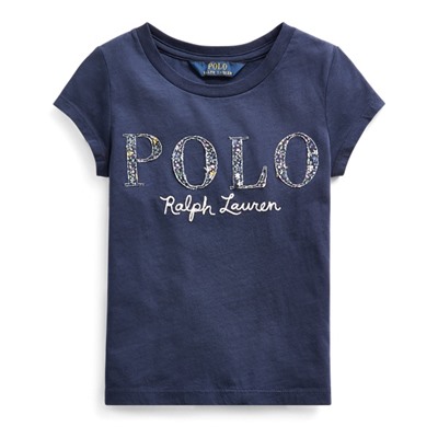GIRLS 2-6X Floral-Logo Cotton Jersey Tee