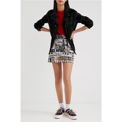 Chaqueta recta bolsillos