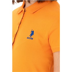 Kadın Turuncu Basic Polo Yaka Tişört