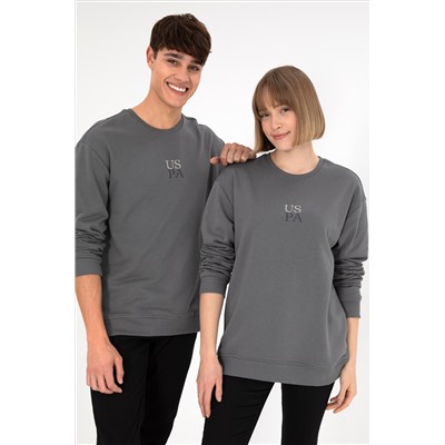 Erkek Gri Basic Sweatshirt