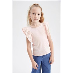 Defacto Kız Çocuk Regular Fit Kolsuz Tişört X7380A622HS