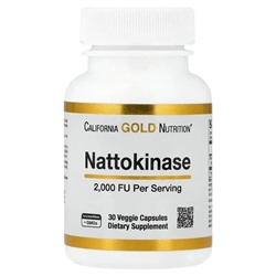 California Gold Nutrition, Nattokinase, Proteolytic Enzyme, 2,000 FUs, 30 Veggie Capsules