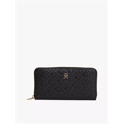 Embossed Allover Monogram Large Wallet