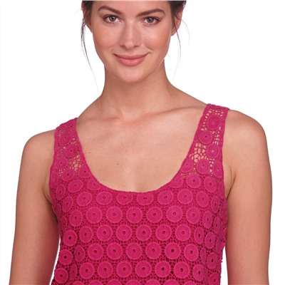 Damen Maxikleid mit Makramee-Spitze
