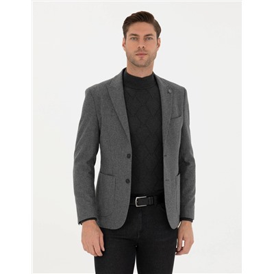 Füme Slim Fit Ceket