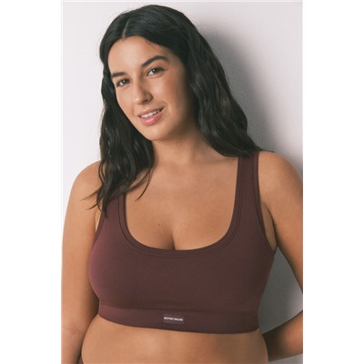 Top reversible LOVELY  sin costuras granate