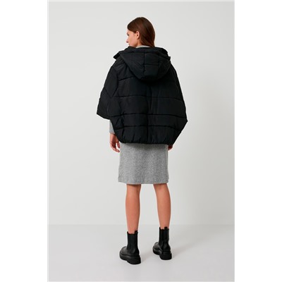 Anorak con capucha Negro