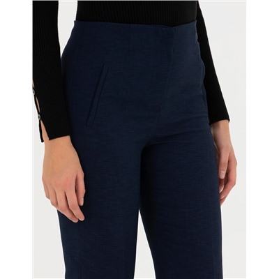 Lacivert Carrot Fit Kumaş Pantolon