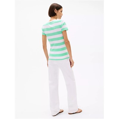 Rugby Stripe Crewneck T-Shirt