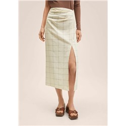 Falda algodón cuadros -  Mujer | MANGO OUTLET Melilla