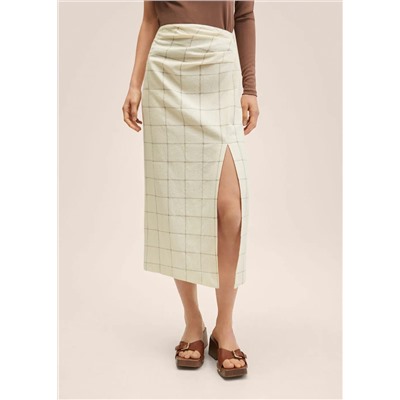 Falda algodón cuadros -  Mujer | MANGO OUTLET Melilla
