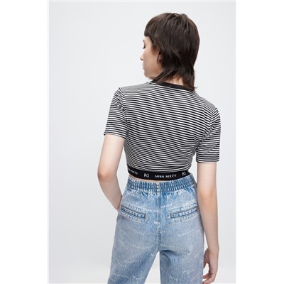 Crop top Negro y blanco