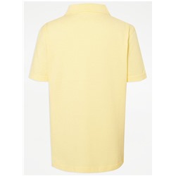 Yellow Easy On Short Sleeve School Polo Shirts 2 Pack
