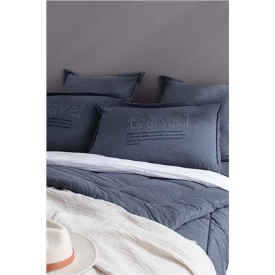 Bobigny SuperSoft Tek Kişilik Comforter Set - İndigo