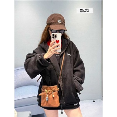 Флисовая кофта с капюшоном   🩷  Экспорт MI*U MI*U