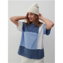 T-Shirt Aus Materialmix