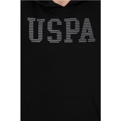 Erkek Siyah Kapüşonlu Basic Sweatshirt