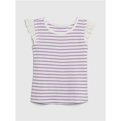 Toddler Eyelet Flutter T-Shirt