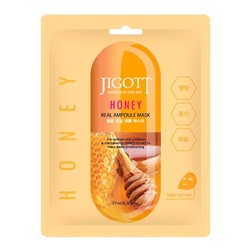 JIGOTT HONEY REAL AMPOULE MASK Тканевая маска для лица с мёдом 27мл