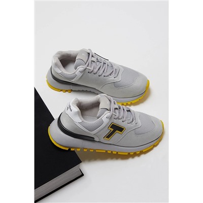 Tonny Black Unisex Gri Kaymaz Eva Taban Süet Sneaker AT1903-0
