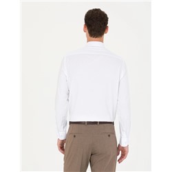 Beyaz Slim Fit Uzun Kollu Gömlek