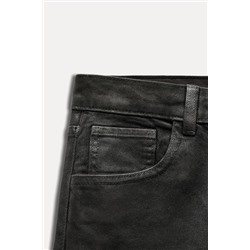 ZW COLLECTION RELAXED MID-WAIST WAXED JEANS