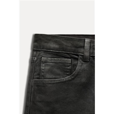 ZW COLLECTION RELAXED MID-WAIST WAXED JEANS