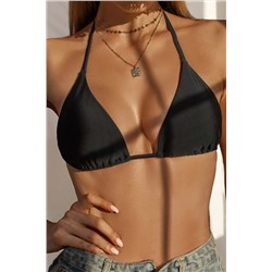 Angelsin, Siyah Boyundan Bağlamalı Üçgen Bikini Üstü