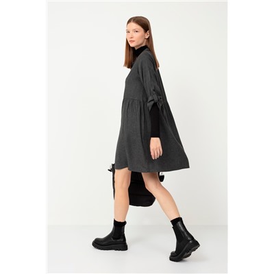 Vestido camisero Gris oscuro