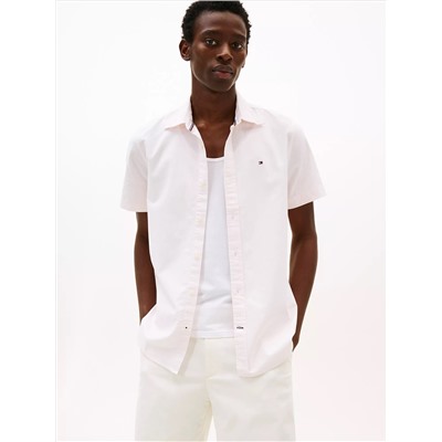 Short-Sleeve Stripe Oxford Shirt