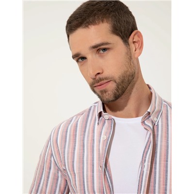 Gül Kurusu Slim Fit Uzun Kollu Gömlek